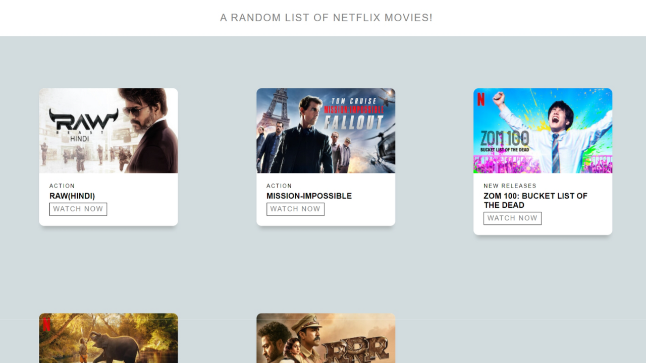 Netflix Card Component